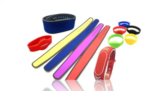 Pulseira de silicone RFID NFC 13,56 MHz à prova d'água Ntag213 para parque aquático