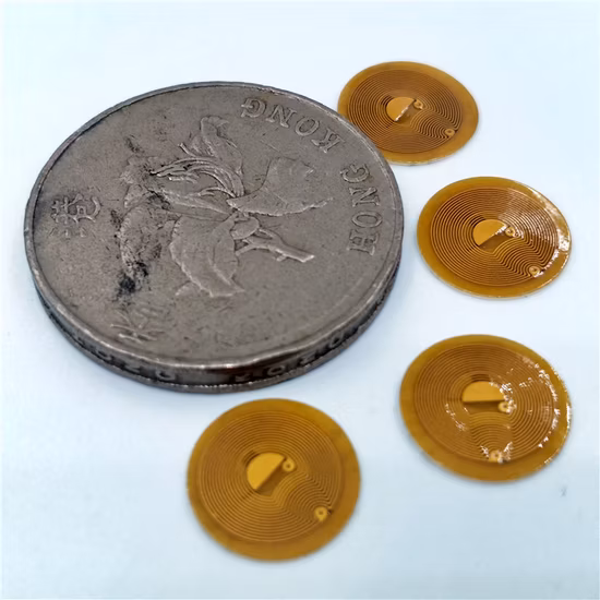 etiqueta eletrônica programável RFID micro NFC de resistência de alta temperatura de 13,56 MHz